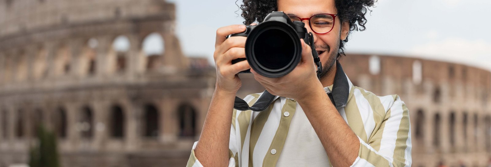 Sesión fotográfica privada en el exterior del Coliseo